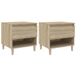 vidaXL Noptiere, 2 buc., stejar sonoma, 50x46x50 cm, lemn prelucrat