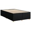 vidaXL Pat box spring cu saltea, negru, 120x190 cm, catifea