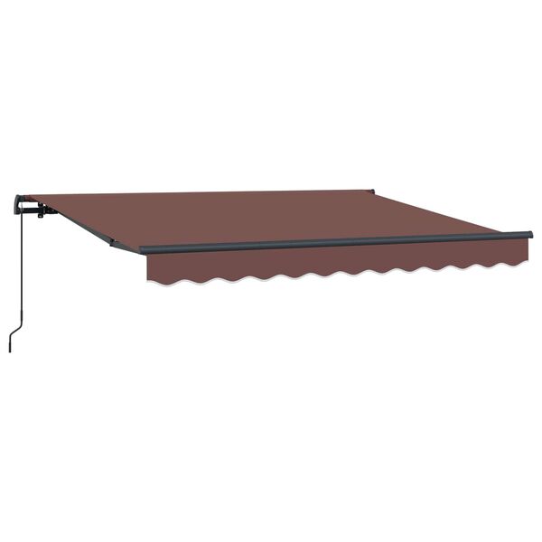 vidaXL Cortina Retractabilă Manual Maro 250 x 200 cm țesătură