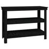 vidaXL Banc de lucru, negru, 110,5x50x80 cm, lemn masiv pin