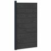 vidaXL Panou de Gardă WPC și Aluminiu Negru