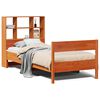 vidaXL Pat bibliotecă fără saltea maro ceruit 75x190 cm lemn masiv pin
