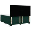 vidaXL Pat box spring cu saltea, verde &icirc;nchis, 200x200 cm, catifea