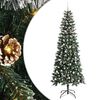 vidaXL Brad de Crăciun artificial Verde 240 cm PVC, plastic și oțel