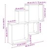 vidaXL Raft de perete cub, lemn vechi, 80x15x78,5 cm, PAL