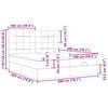 vidaXL Cadru de pat otoman cu saltele Taupe 200x200cm țesătură