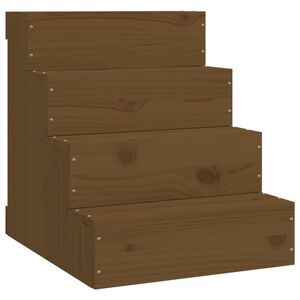 vidaXL Scară animale companie maro miere 40x49x47 cm lemn masiv pin