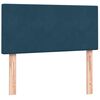 vidaXL Pat box spring cu saltea, albastru &icirc;nchis, 80x210 cm, catifea