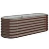 vidaXL Strat &icirc;nălțat grădină 114x40x36 cm oțel galvanizat