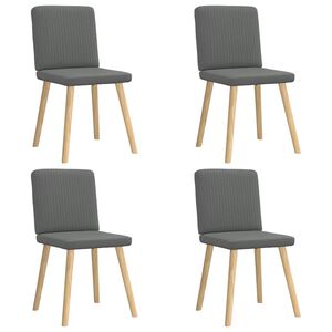 vidaXL Scaune de bucătărie pivotante, 4 buc., gri &icirc;nchis, textil