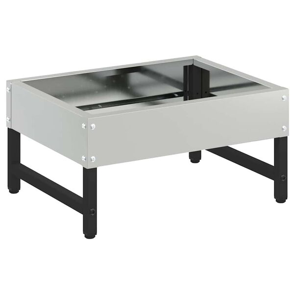 vidaXL Hrănitor pentru păsări Argintiu 80 x 28 x 13.5 cm