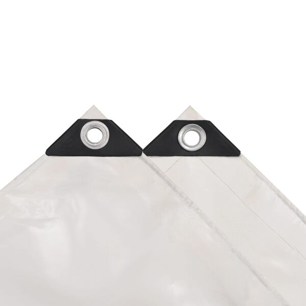 vidaXL Prelată, alb, 5 x 6 m, 650 g/m²