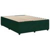 vidaXL Pat box spring cu saltea, verde &icirc;nchis, 140x200 cm, catifea