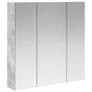 vidaXL Dulap cu oglindă pentru baie Gri din beton 70 x 14,5 x 70 cm