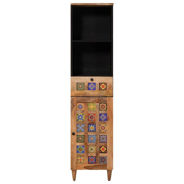 vidaXL Dulap de Baie natural 38 x 33 x 160 cm Lemn de mango solid