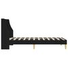 vidaXL Cadru de pat cu headboard Negru 90 x 200 cm țesătură