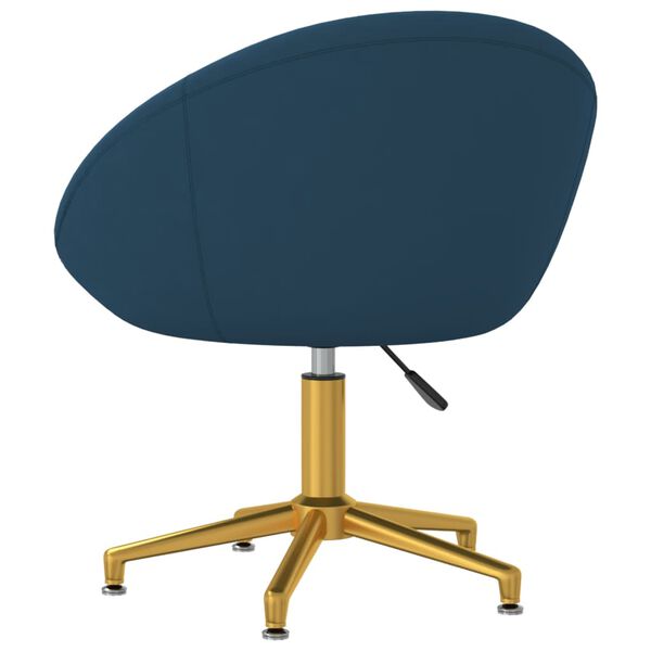 vidaXL Scaune de bucătărie, 2 buc., albastru, catifea