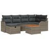 vidaXL Set de canapele pentru grădină 7 buc. Gri Rattan poli