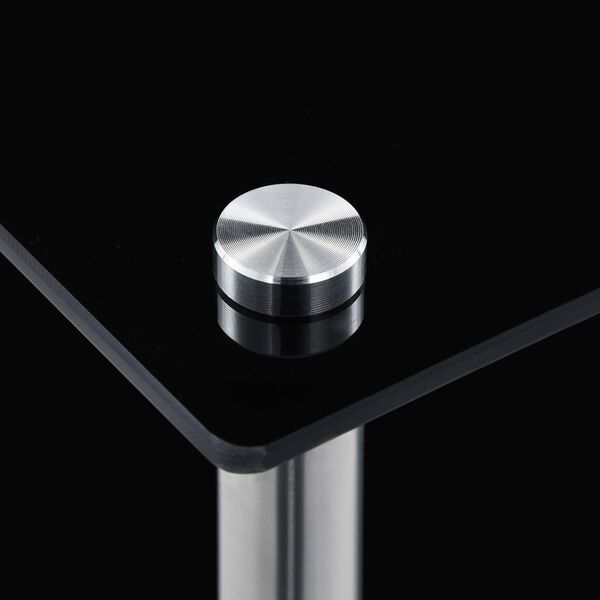 vidaXL Raft cu 5 niveluri, negru, 40 x 40 x 130 cm, sticlă securizată