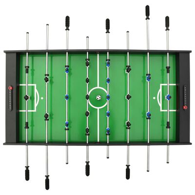 vidaXL Masă de fotbal pliantă, negru, 121 x 61 x 80 cm