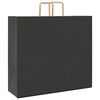 vidaXL Pungi de h&acirc;rtie 250 buc cu m&acirc;nere negre 54x15x49 cm