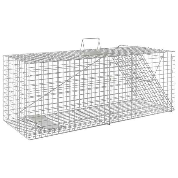 vidaXL Capcană pentru animale 64,5x25x26,5 cm, fier galvanizat