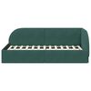 vidaXL Cadru de pat colțar cu headboard Verde &icirc;nchis 90 cm x 200 cm