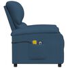 vidaXL Fotoliu de masaj electric, albastru, țesătură