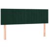 vidaXL Pat box spring cu saltea, verde &icirc;nchis, 140x200 cm, catifea