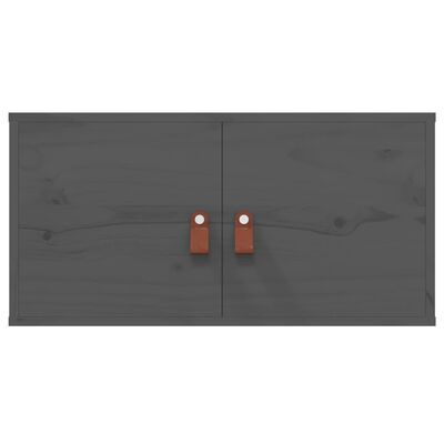 vidaXL Dulap de perete, gri, 60x30x30 cm, lemn masiv de pin
