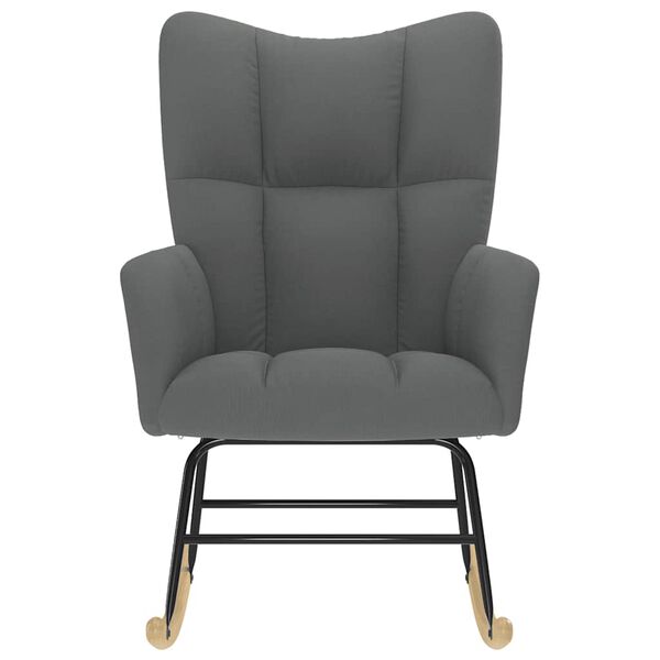 vidaXL Scaun balansoar, gri &icirc;nchis, material textil