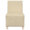 vidaXL Canapea Scaun fără brațe, crem, 55 cm, material textil