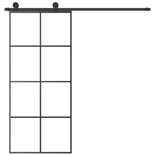 vidaXL Ușă glisantă cu set feronerie, 90x205 cm, sticlă ESG/aluminiu