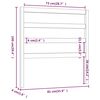 vidaXL Tăblie de pat, gri, 81x4x100 cm, lemn masiv de pin