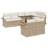 vidaXL Set de canapele pentru grădină 9 buc. Bej Rattan poli