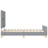 vidaXL Cadru de pat cu headboard Gri deschis 120 x 200 cm țesătură