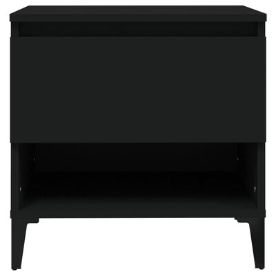 vidaXL Masă laterală, negru, 50x46x50 cm, lemn compozit