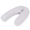 vidaXL Pernă de sarcină &icirc;n formă de J, gri, 54x(36-43) cm