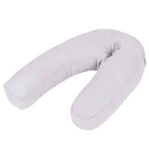 vidaXL Pernă de sarcină &icirc;n formă de J, gri, 54x(36-43) cm