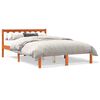 vidaXL Cadru de pat fără saltea, maro ceruit 140x200 cm lemn masiv pin