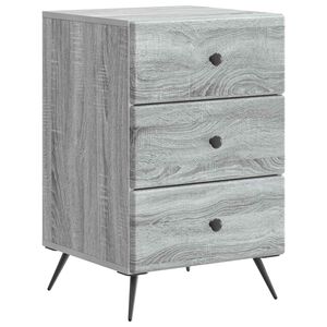 vidaXL Dulap de noapte Sonoma gri 43 x 41 x 66,5 cm Lemn prelucrat