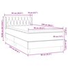vidaXL Pat box spring cu saltea, gri deschis, 90x220 cm, catifea