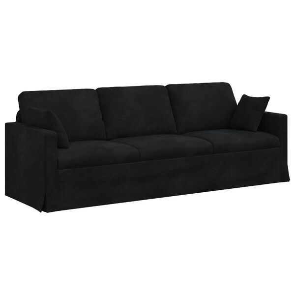 vidaXL Canapea Negru 228 x 78 x 80 cm Catifea