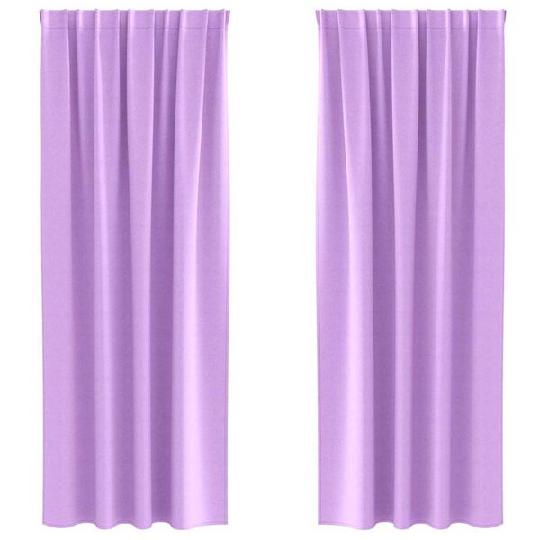 vidaXL Perdele Opaque cu Inel 2 pcs Violet 245 x 140 cm Poliester