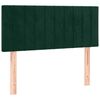 vidaXL Pat box spring cu saltea, verde &icirc;nchis, 100x200 cm, catifea