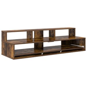 vidaXL Birou de studio Stejar fumuriu 130 x 42,5 x 36 cm