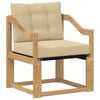 vidaXL Canapea de exterior Lemn Solid de Acacia Alb și bej