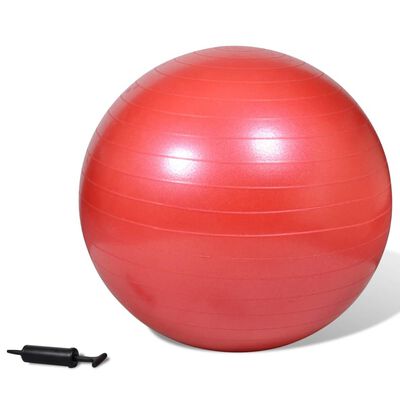 Minge de stabilitate echilibru yoga fitness, cu pompă, 65 cm, roșu