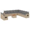 vidaXL Set canapele de grădină, 12 piese, cu perne, bej, poliratan