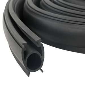vidaXL Etanșare pentru Ușa Garajului Negru 41 x 33 mm 5,5 m PVC